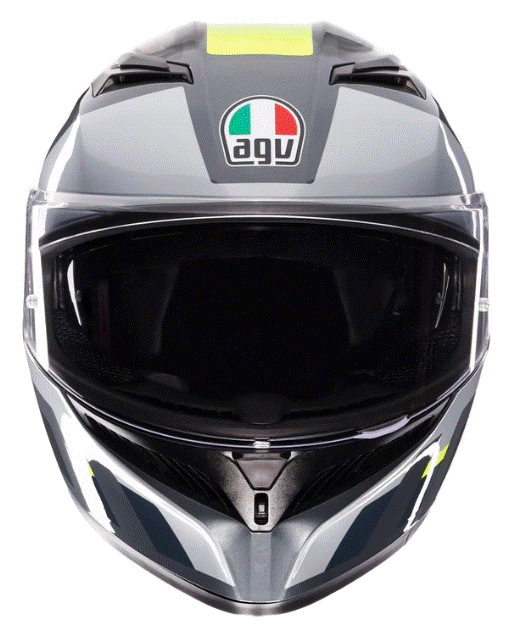 КАСКА AGV K3 SHADE GREY/YELLOW FLUO — снимка 2