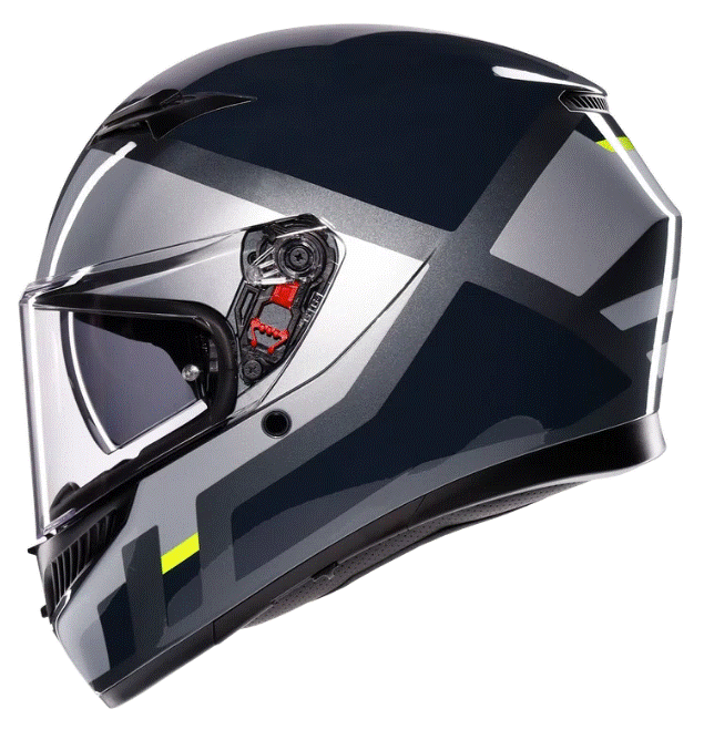 КАСКА AGV K3 SHADE GREY/YELLOW FLUO — снимка 4