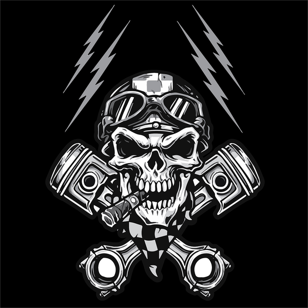 Кърпа за глава FLYDANNA COTN BIKER SKULL — снимка 2