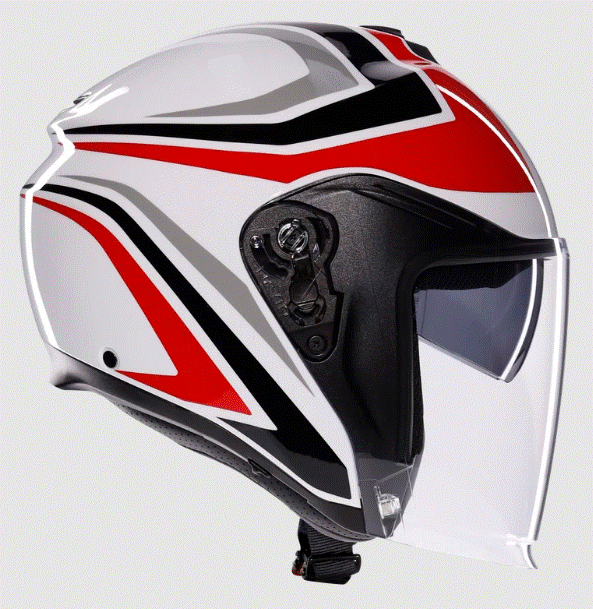 Каска за скутер AGV IRIDES TOLOSA BLACK/GREY/RED — снимка 3