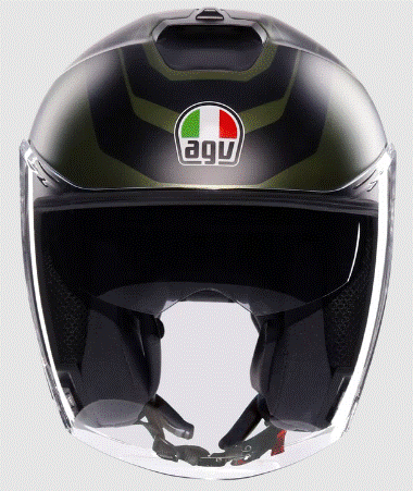 Каска за скутер AGV IRIDES SAKAI MATT GREEN/BLACK — снимка 2