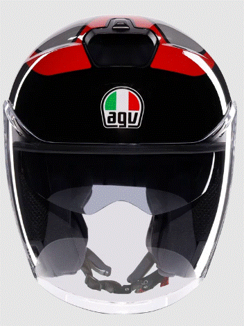 Каска за скутер AGV IRIDES VALENZA MATT GREY/BLACK/RED — снимка 2