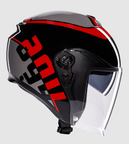 Каска за скутер AGV IRIDES VALENZA MATT GREY/BLACK/RED — снимка 3