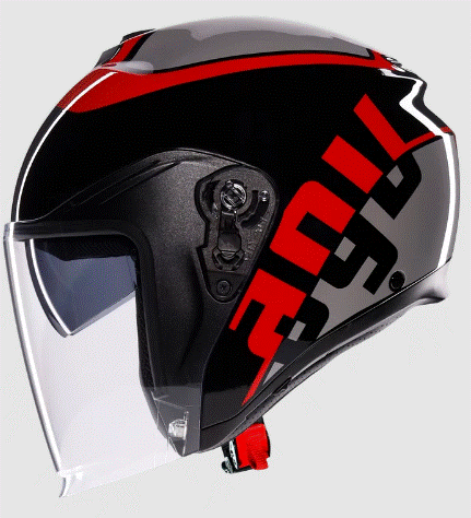 Каска за скутер AGV IRIDES VALENZA MATT GREY/BLACK/RED — снимка 4