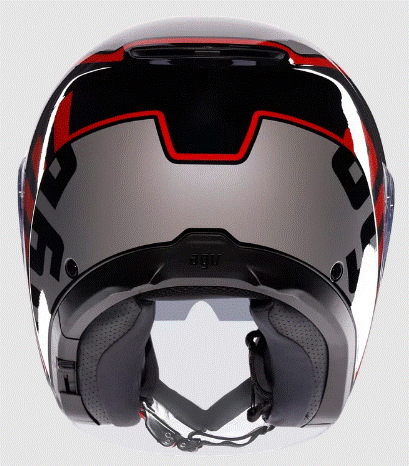 Каска за скутер AGV IRIDES VALENZA MATT GREY/BLACK/RED — снимка 5