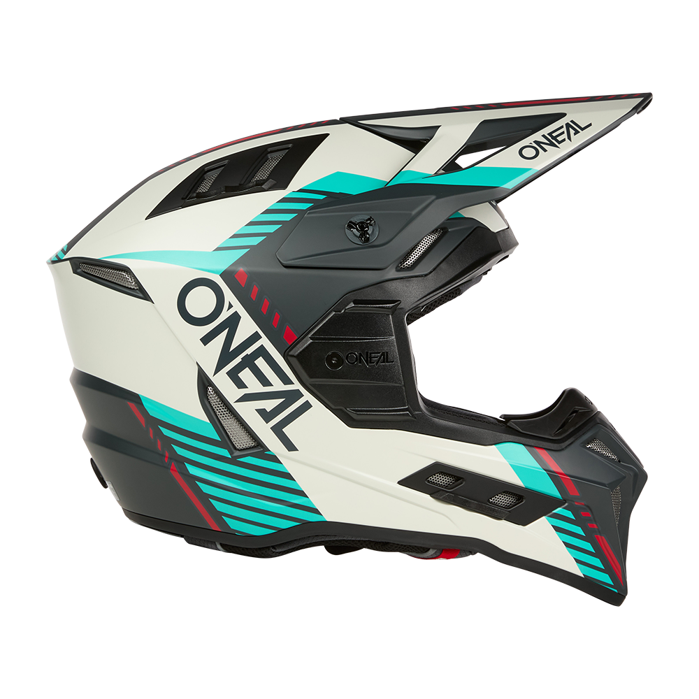 Ендуро каска O'NEAL EX-SRS QUIN GRAY/TEAL — снимка 4