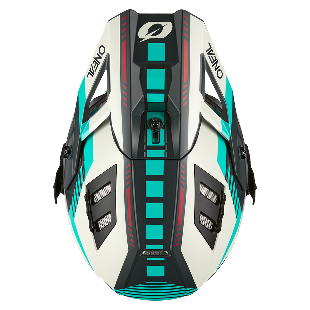 Ендуро каска O'NEAL EX-SRS QUIN GRAY/TEAL — снимка 5