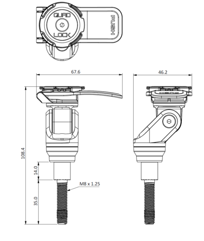 QUAD LOCK Handlebar Clamp Mount — снимка 2