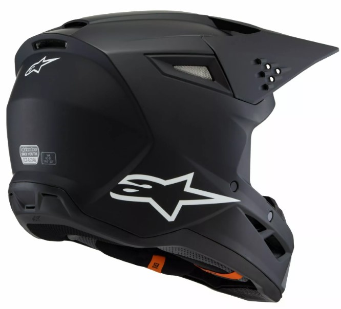 Детска мотокрос каска ALPINESTARS SM3 SOLID BLACK — снимка 2