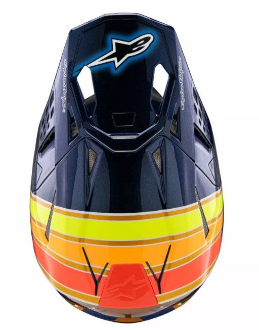 Мотокрос каска ALPINESTARS SM10 TLD25 BL/OR/YL — снимка 6