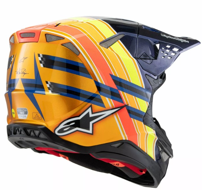 Мотокрос каска ALPINESTARS SM10 TLD25 BL/OR/YL — снимка 2