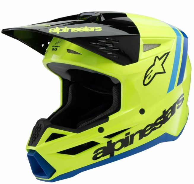 Детска мотокрос каска ALPINESTARS SM3 RADIUM YL/BK/B 1
