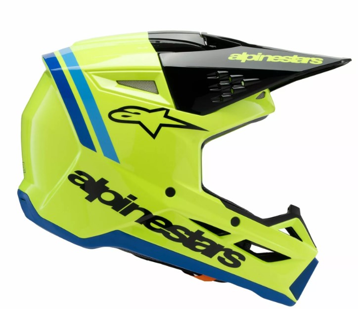 Детска мотокрос каска ALPINESTARS SM3 RADIUM YL/BK/B — снимка 2
