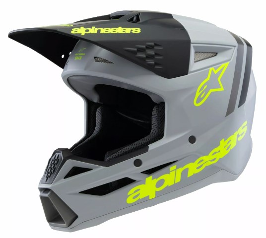 Детска мотокрос каска ALPINESTARS SM3 RADIUM GY/BLK/YL 1