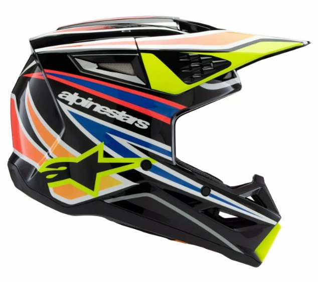 Детска мотокрос каска ALPINESTARS SM3 WURX BLK/YL/B — снимка 3