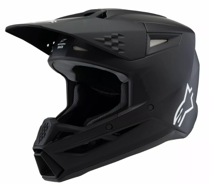 Детска мотокрос каска ALPINESTARS SM3 SOLID BLACK 1