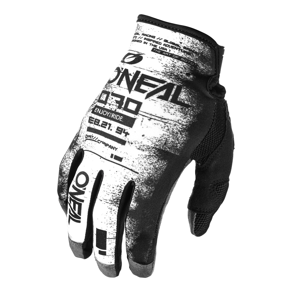 Мотокрос ръкавици O'NEAL MAYHEM SCARZ BLACK/WHITE DS V.25