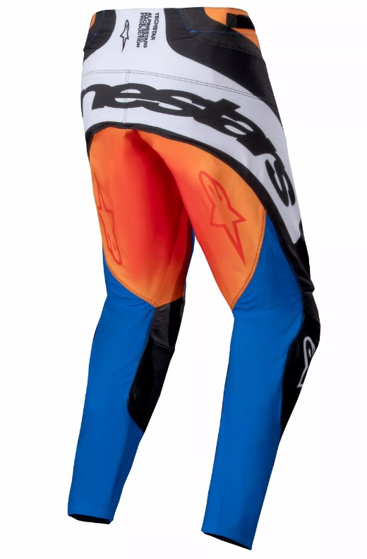 Мотокрос брич ALPINESTARS TECHSTAR MELT ORANGE/BLUE — снимка 2