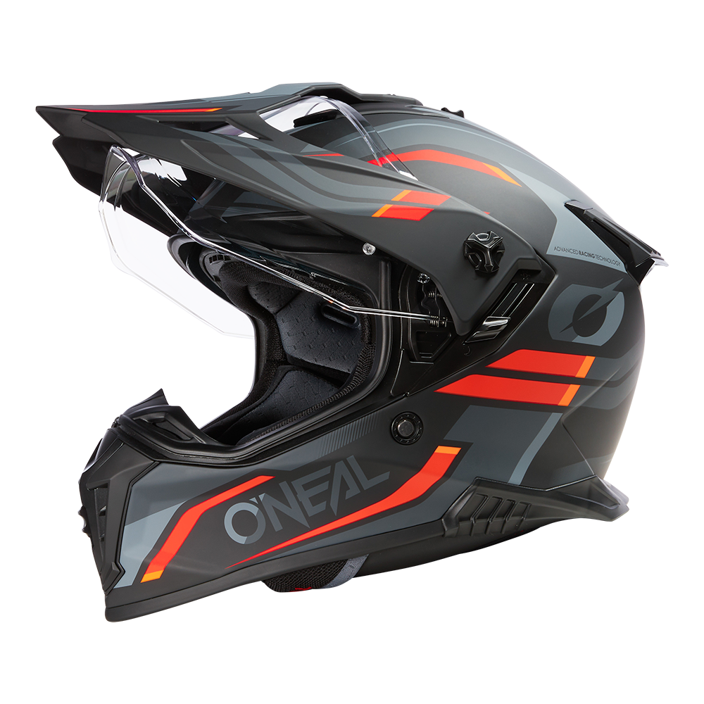 Каска O'NEAL A-SRS SPIKE BLACK/GRAY/RED — снимка 2