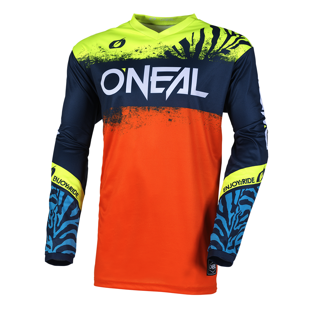 Детска мотокрос блуза O'NEAL ELEMENT SHOCKER BLUE/ORANGE V.25 1