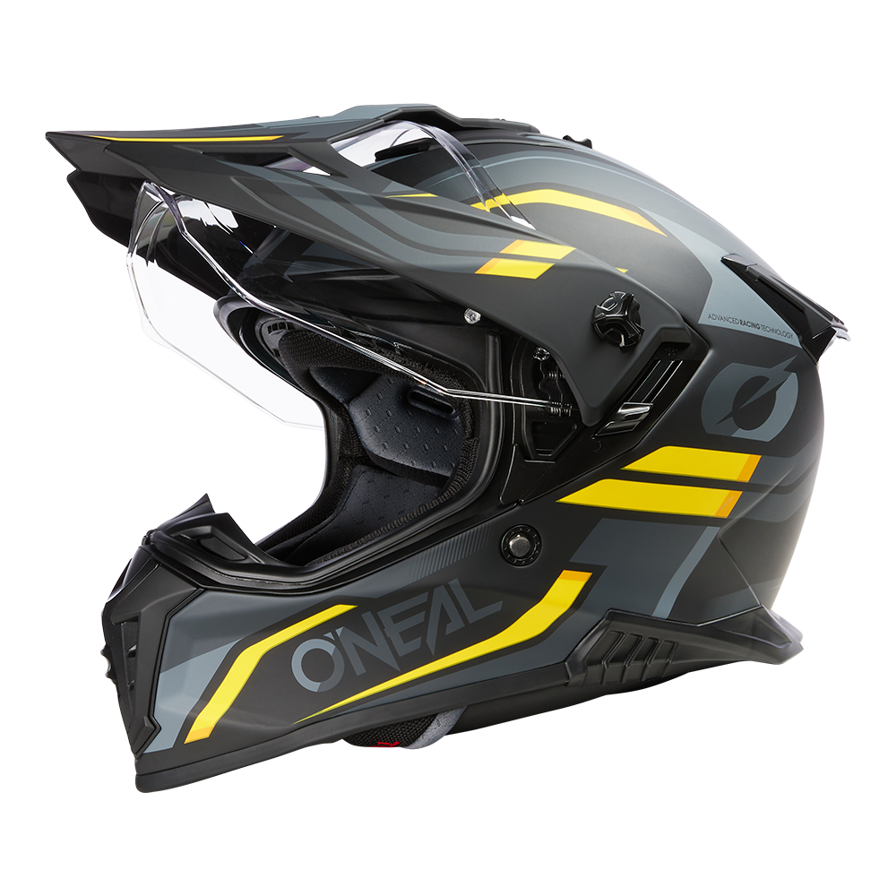 Каска O'NEAL A-SRS SPIKE BLACK/GRAY/YELLOW — снимка 2