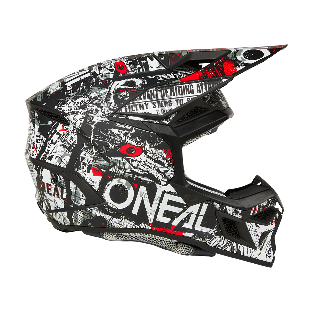 Мотокрос каска O'NEAL 3SERIES ATTACK BLACK/WHITE V.25 — снимка 6