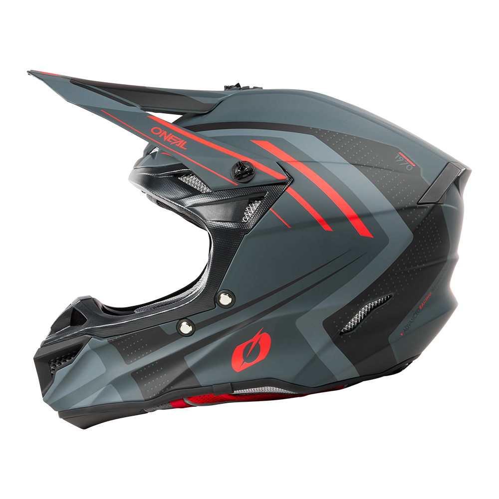 Мотокрос каска 5SERIES POLYACRYLITE SPIKE GRAY/RED V.25 — снимка 5