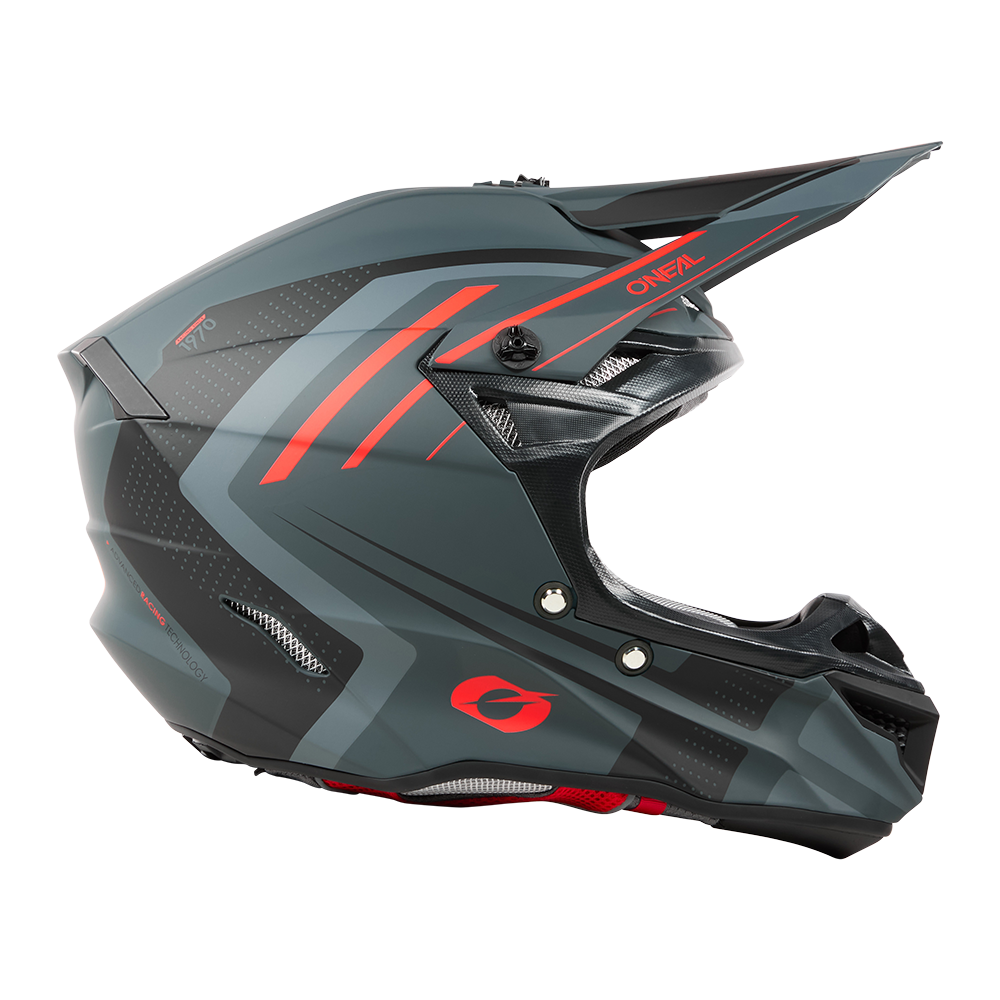 Мотокрос каска 5SERIES POLYACRYLITE SPIKE GRAY/RED V.25 — снимка 6