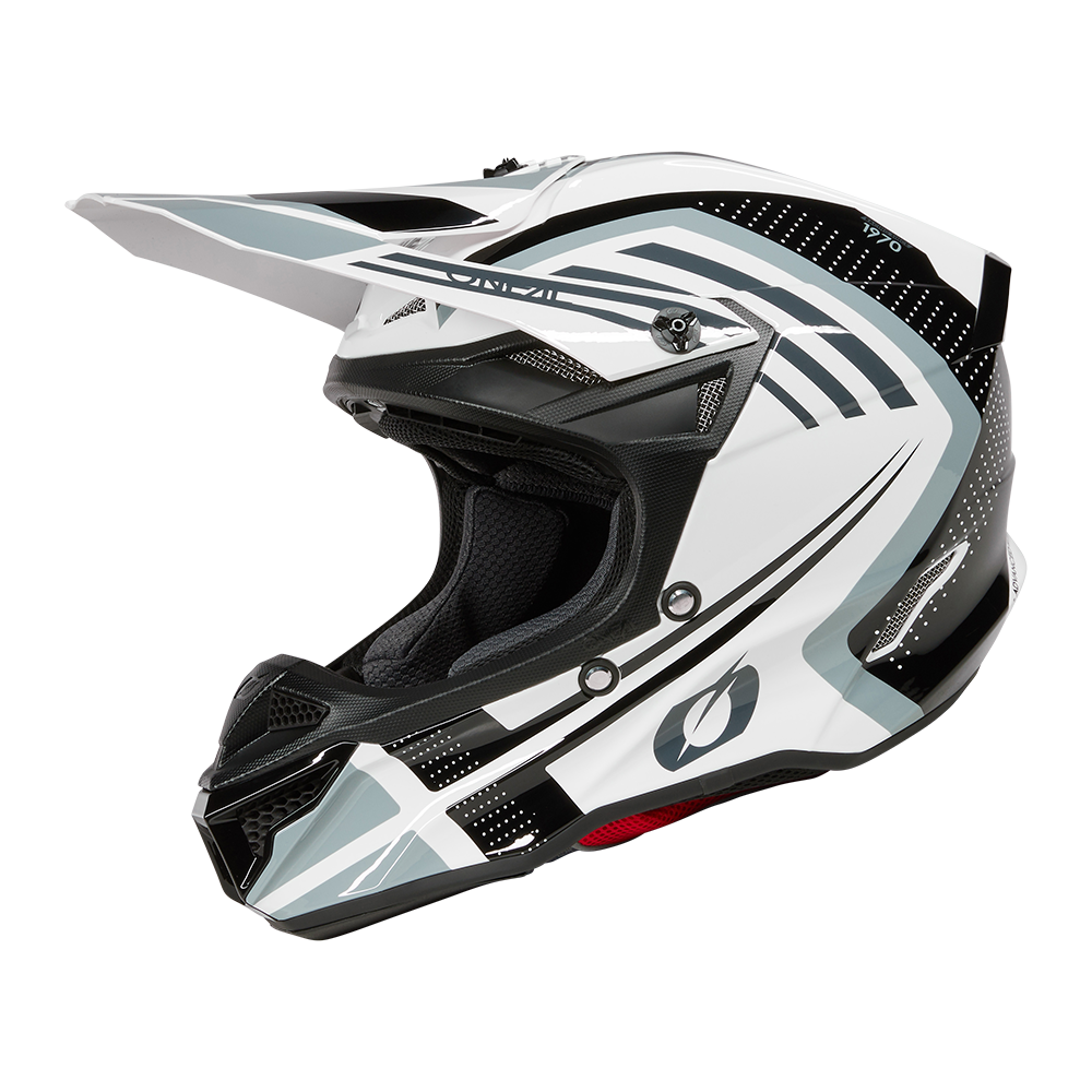 Мотокрос каска 5SERIES POLYACRYLITE SPIKE WHITE/BLACK V.25 — снимка 2