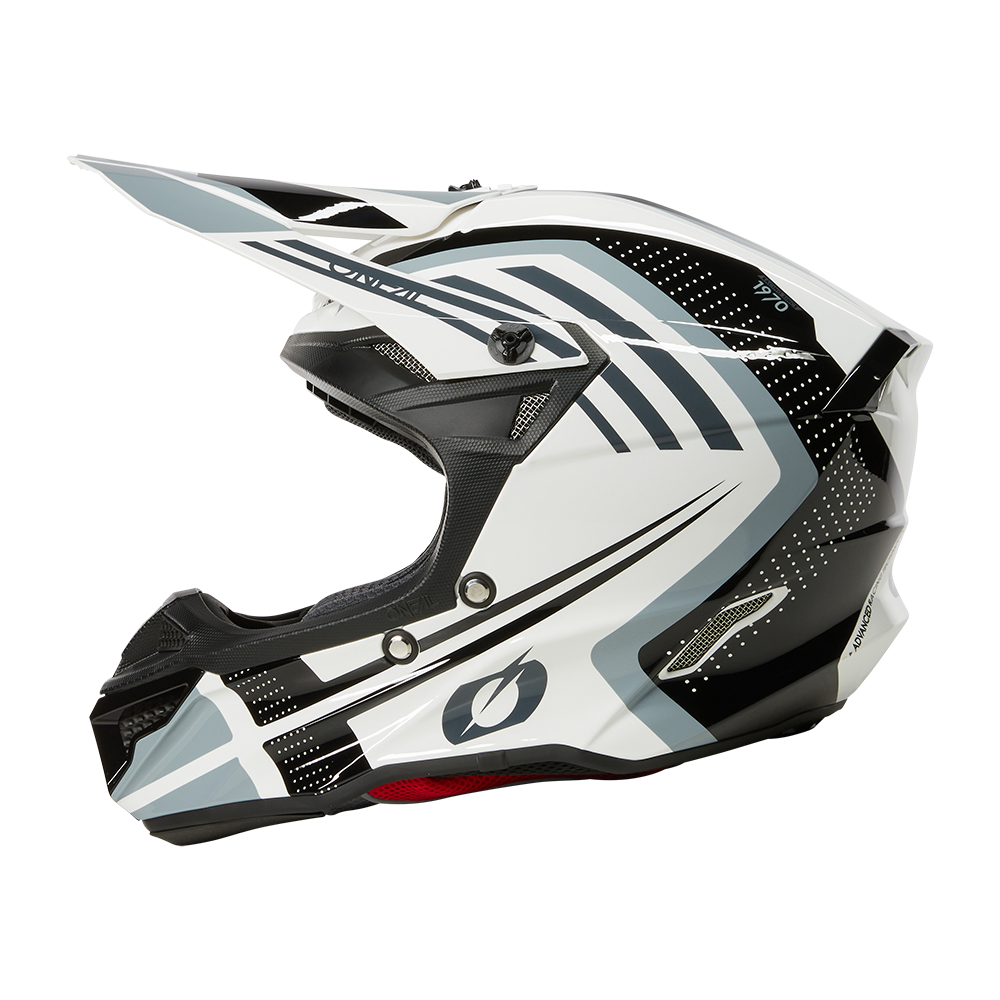 Мотокрос каска 5SERIES POLYACRYLITE SPIKE WHITE/BLACK V.25 — снимка 4