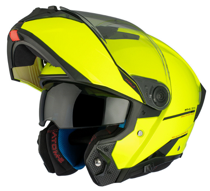 Отваряема каска MT ATOM 2 SV A3 FLUO YELLOW — снимка 3