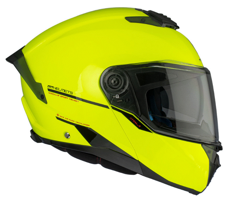 Отваряема каска MT ATOM 2 SV A3 FLUO YELLOW — снимка 4