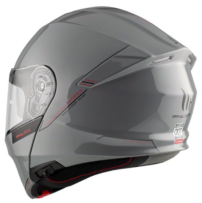 Отваряема каска MT GENESIS SOLID A12 GLOSS GREY — снимка 2