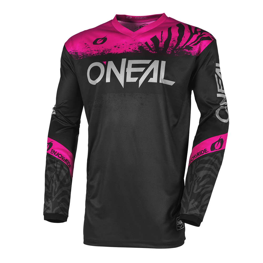 Дамска мотокрос блуза O'NEAL ELEMENT SHOCKER BLACK/PINK V.25
