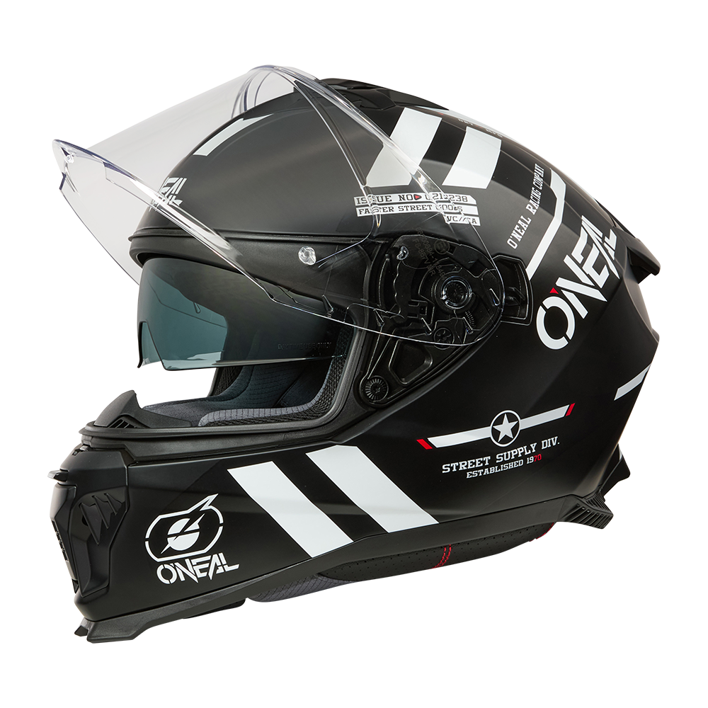 Каска O'NEAL CHALLENGER WARHAWK BLACK/WHITE/RED V.25 — снимка 4