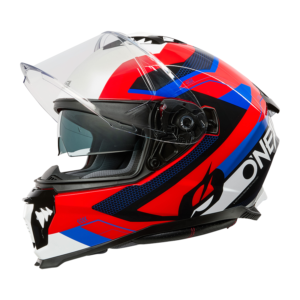 Каска O'NEAL CHALLENGER EXO BLACK/WHITE/RED/BLUE V.25 — снимка 4