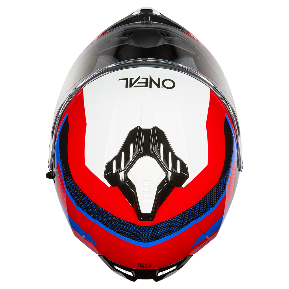 Каска O'NEAL CHALLENGER EXO BLACK/WHITE/RED/BLUE V.25 — снимка 5