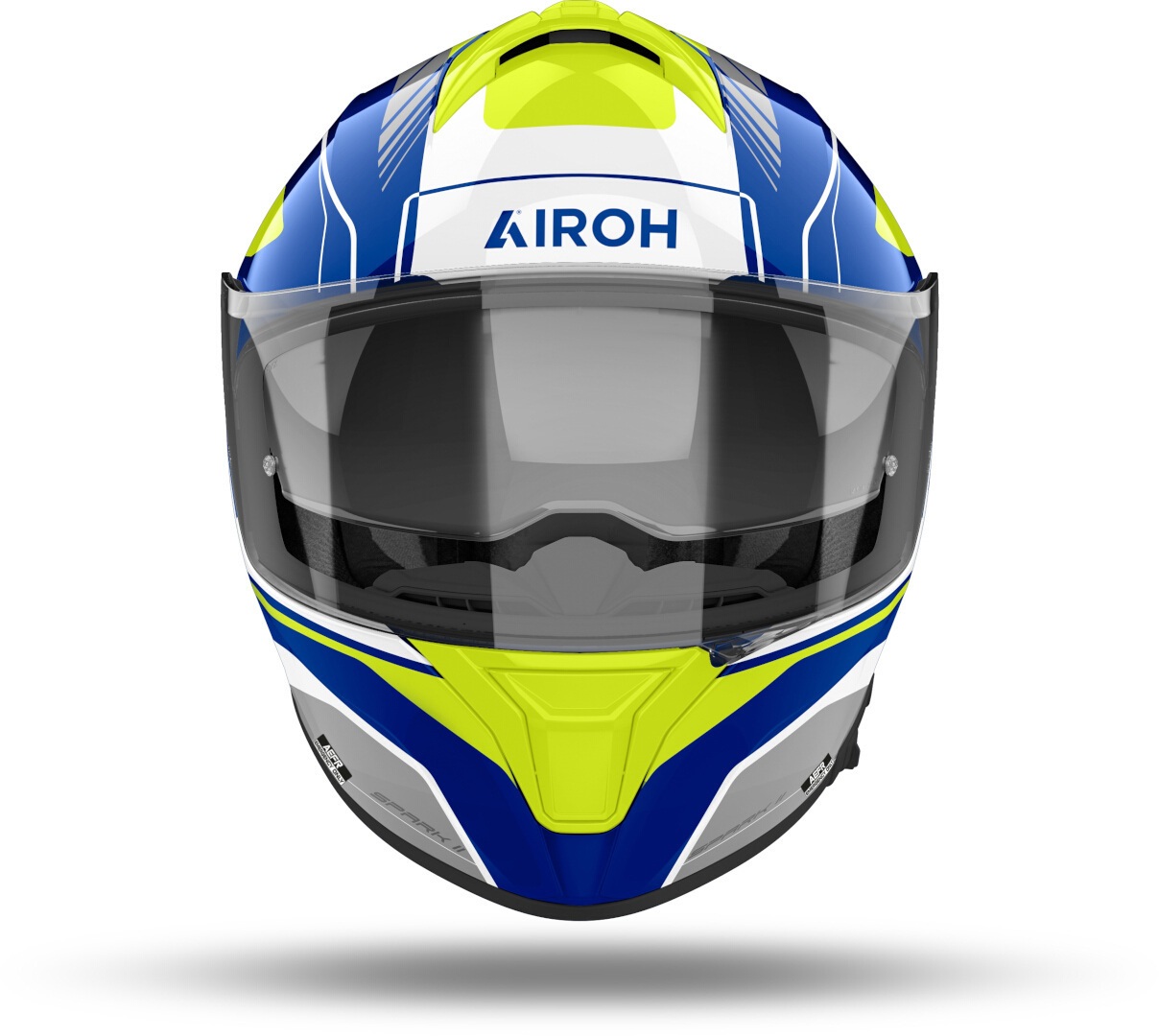 Каска AIROH SPARK 2 CHRONO BLUE YELLOW — снимка 2