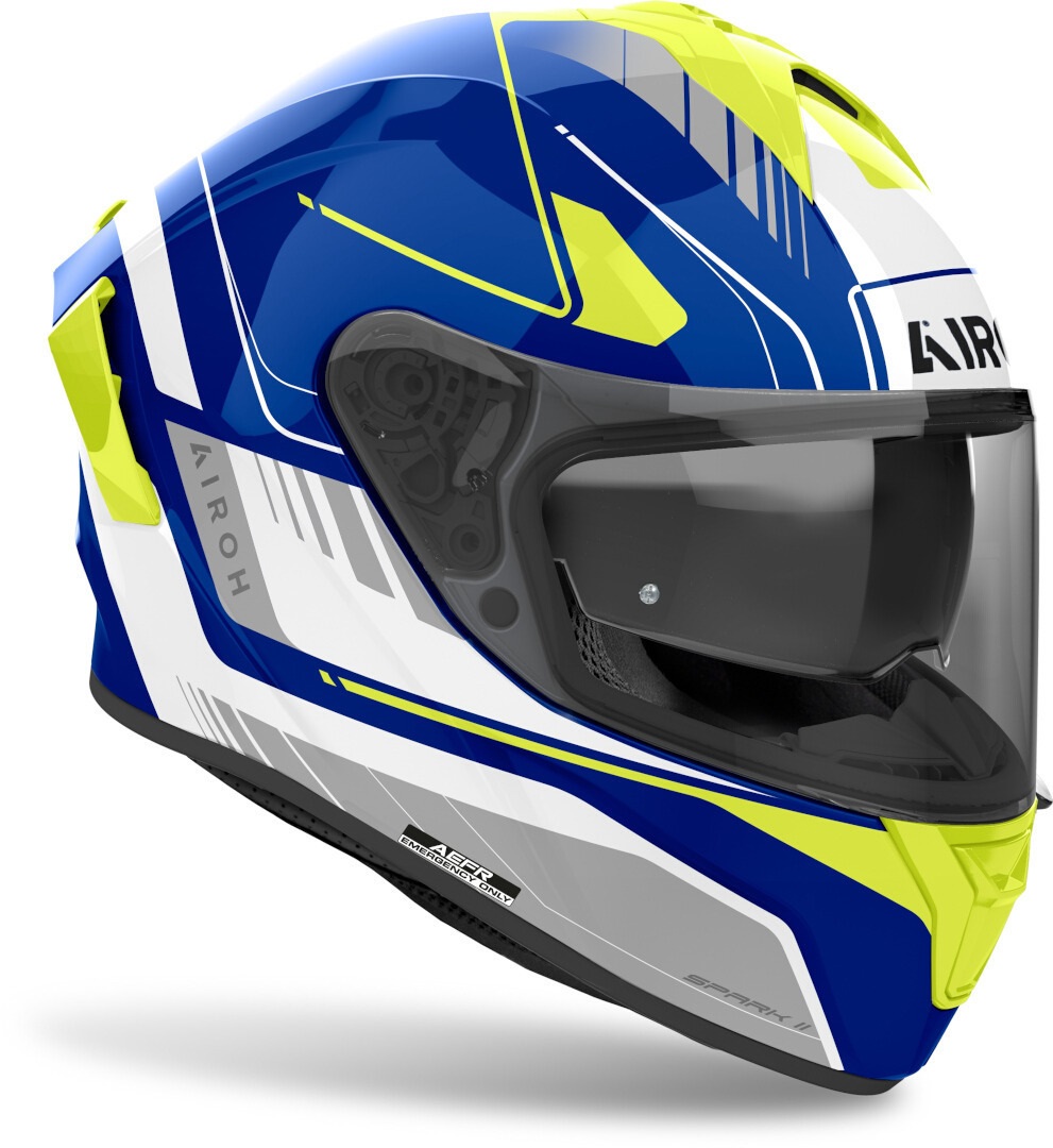 Каска AIROH SPARK 2 CHRONO BLUE YELLOW — снимка 3