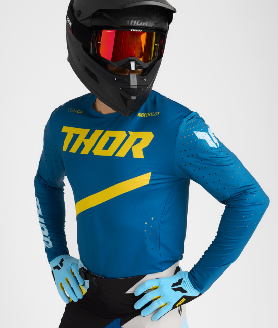 Мотокрос джърси THOR SPORTMODE BRAVE BLUE — снимка 4