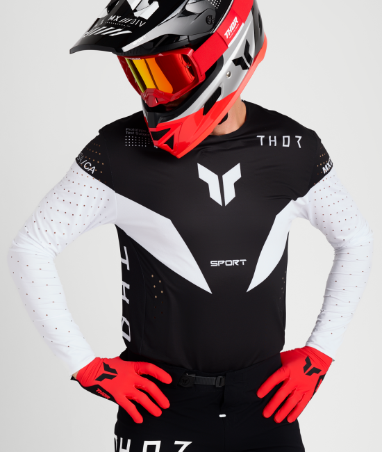 Мотокрос джърси THOR SPORTMODE STRIKE BLACK — снимка 4