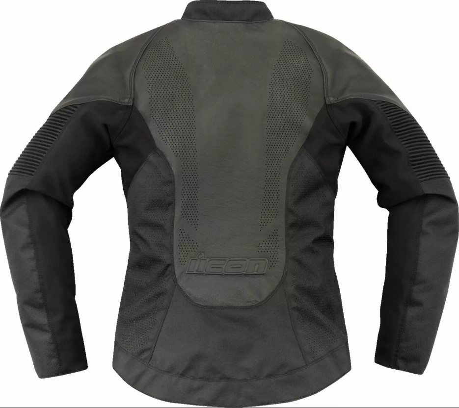 Дамско мото яке ICON Women's Overlord3 CELeather BLACK — снимка 2