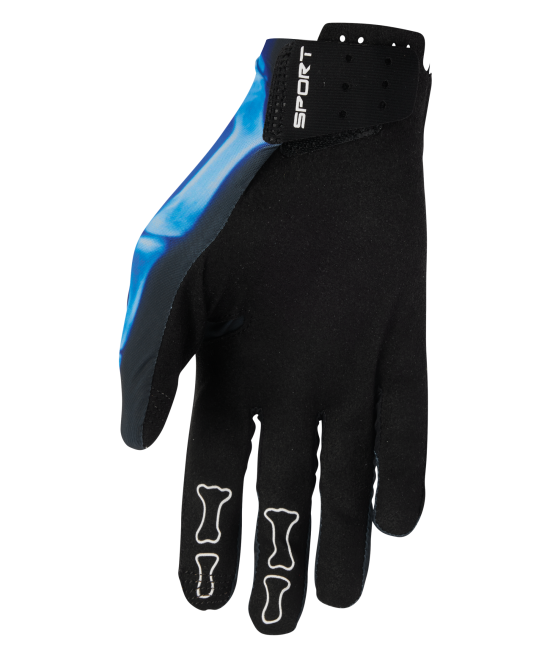 Мотокрос ръкавици THOR SPORTMODE X-RAY BLACK/BLUE — снимка 3