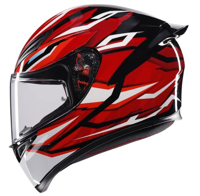КАСКА AGV K1 S LION BLACK/RED/WHITE — снимка 2