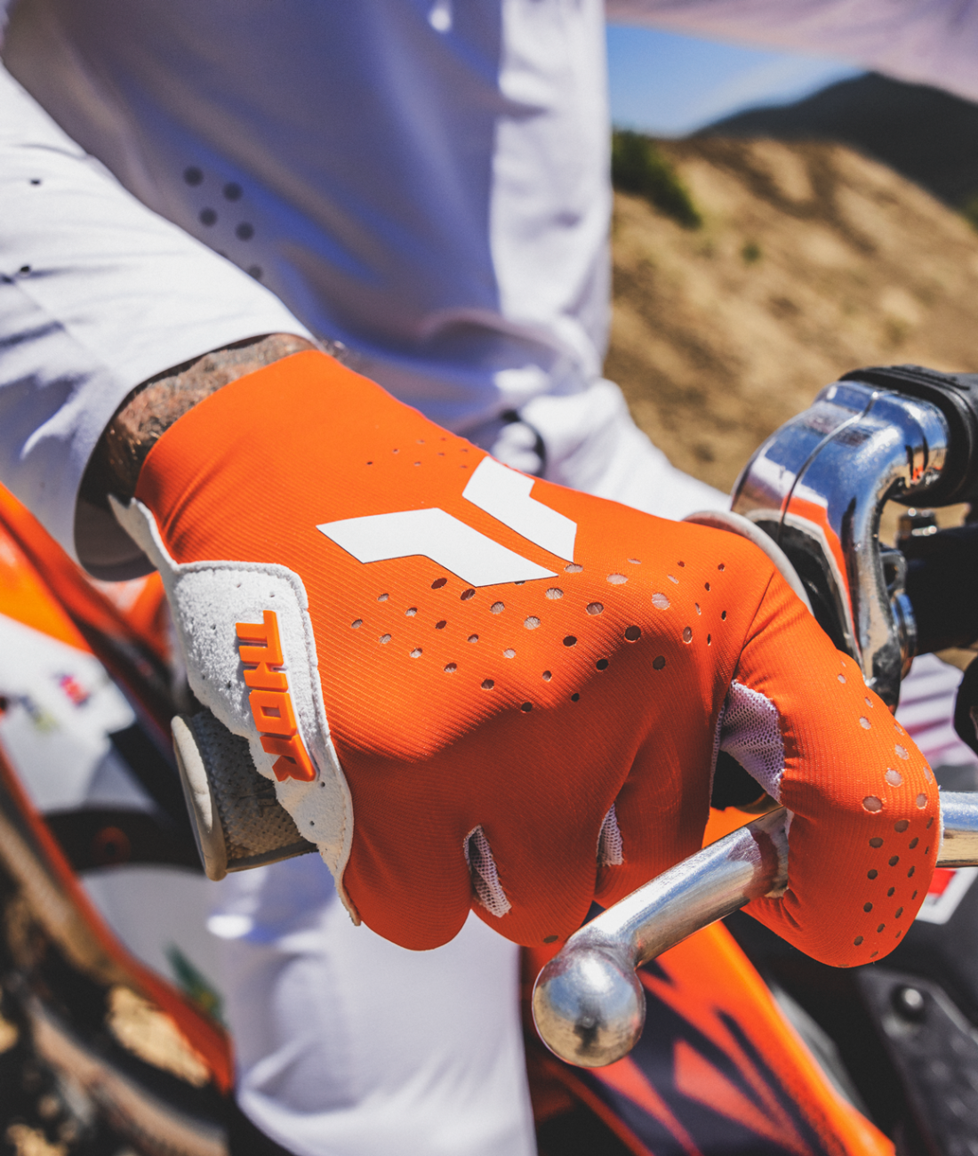 Мотокрос ръкавици THOR SPORTMODE VENTED ORANGE — снимка 4