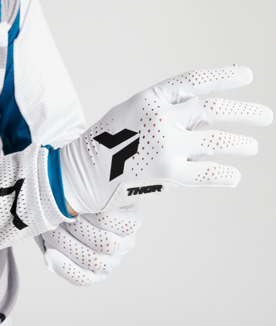 Мотокрос ръкавици THOR SPORTMODE VENTED WHITE — снимка 4