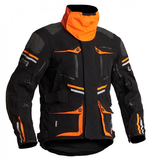 Текстилно мото яке Lindstrands Sunne Black/Orange_4