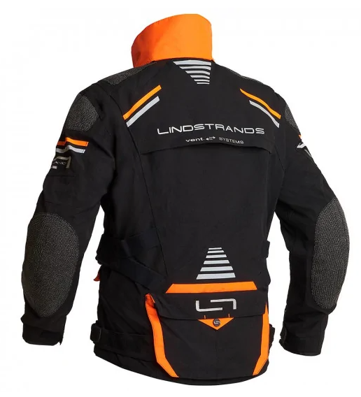 Текстилно мото яке Lindstrands Sunne Black/Orange_3
