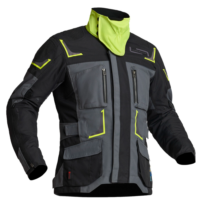 Текстилно мото яке Lindstrands Myrvik Grey/Black/Yellow — снимка 2