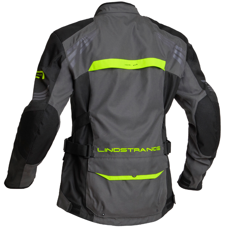 Текстилно мото яке Lindstrands Transtrands Grey/Yellow — снимка 4